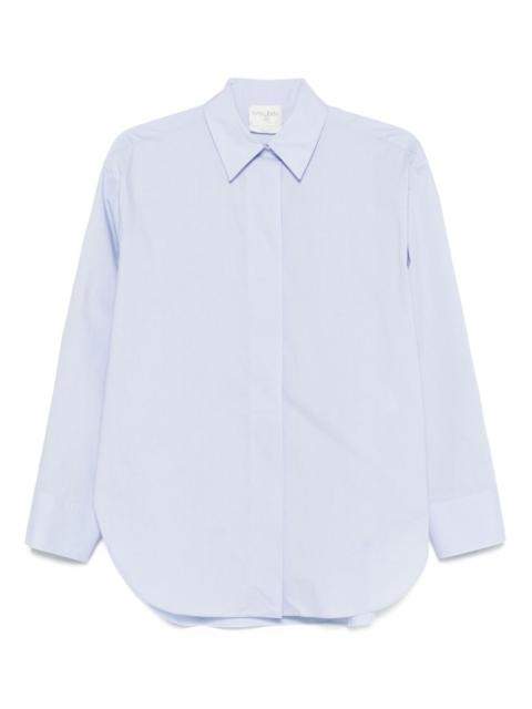 forte_forte long-sleeve curved-hem shirt