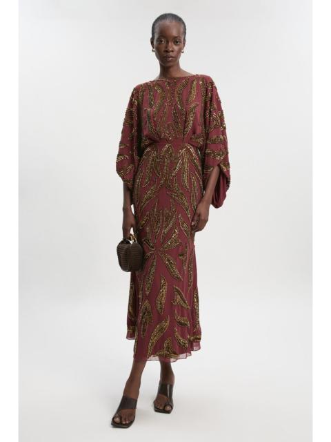 KAREN MILLEN Petite Kimono Sleeve Embellished Maxi Dress