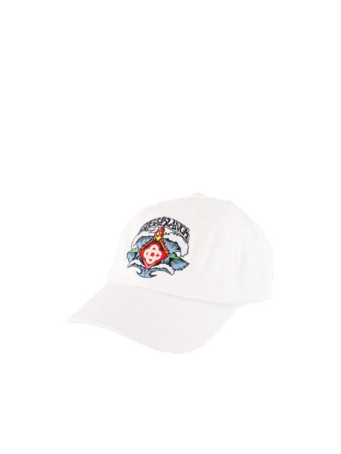 CASABLANCA Waves embroidered-logo baseball cap