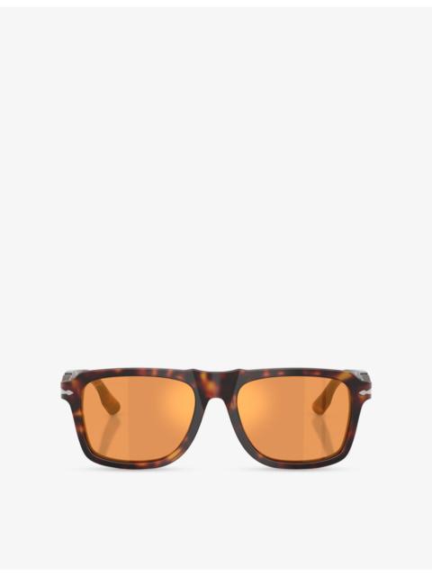 Persol PO8002S Rectangle-Frame Acetate Sunglasses