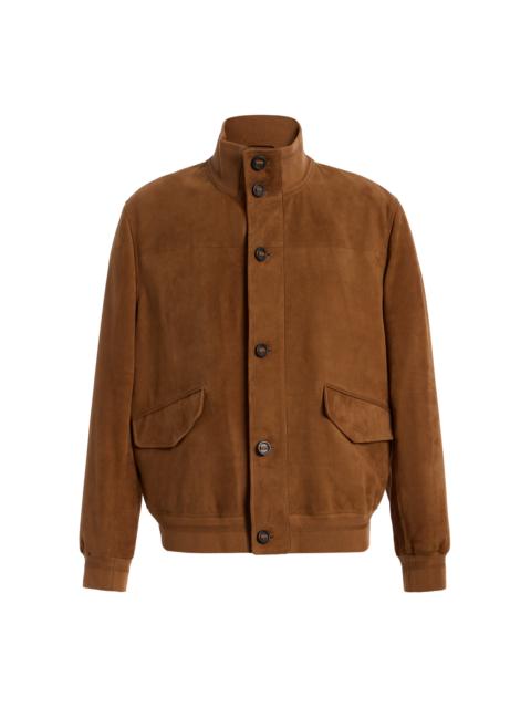 GABRIELA HEARST Leroy Jacket in Cognac Suede