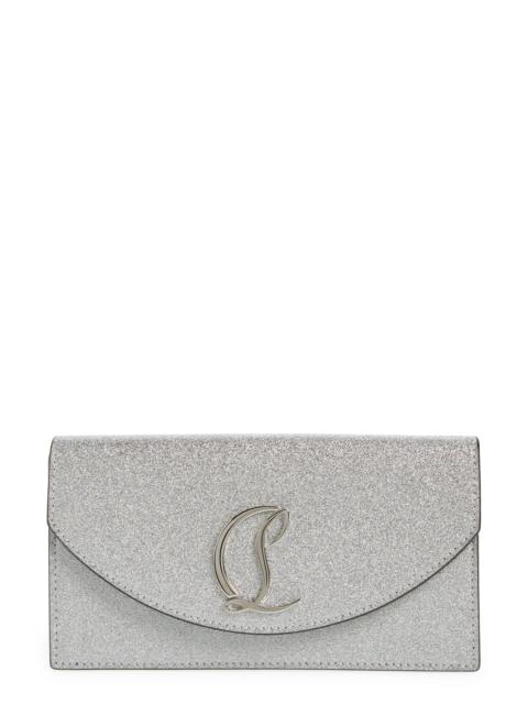 Loubi54 Glitter Leather Clutch in Sv71 Silver/Silver