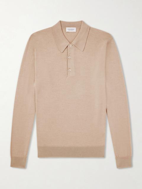 JOHN SMEDLEY Caverhill Knitted Merino Wool Polo Shirt