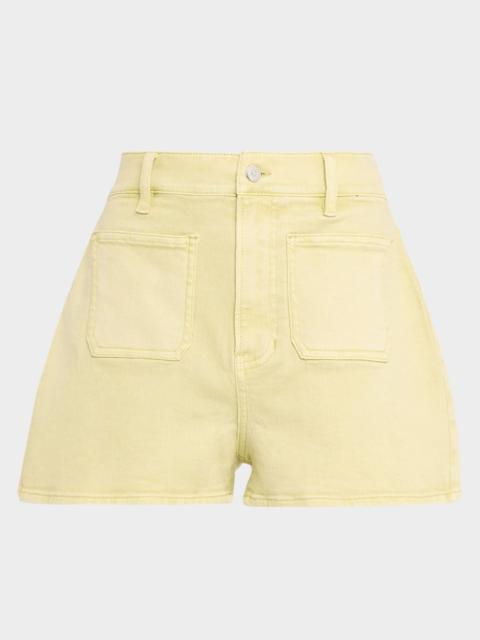 VERONICA BEARD Elijah Patch Pocket Denim Shorts