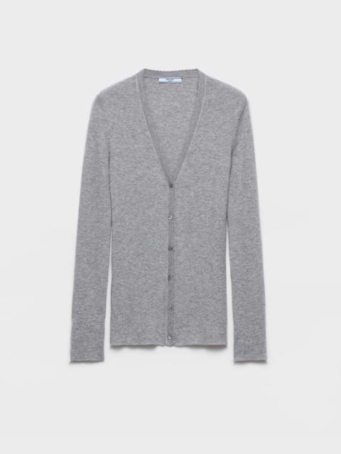 Prada Ribbed cashmere cardigan