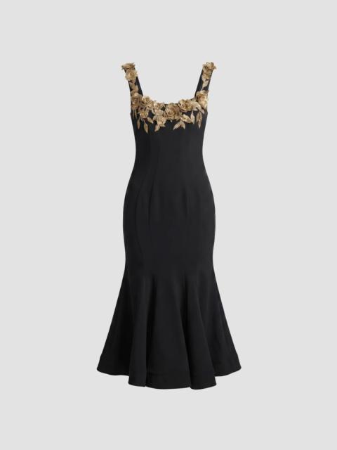 MAC DUGGAL Women's Crepe Mermaid Midi Dress - Black