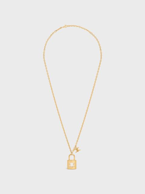 CELINE Triomphe Lock Large Necklace in Brass with Gold Finish