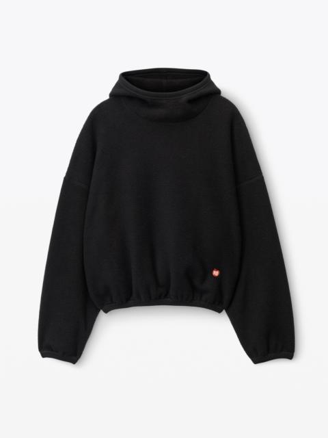 Alexander Wang balaclava hoodie in teddy fleece