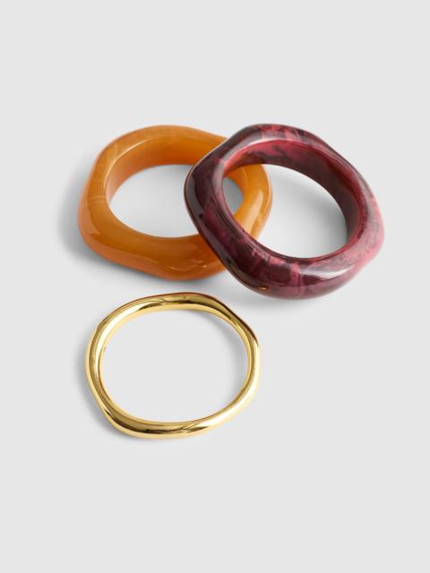 Madewell Three-Pack Sculptural Resin Bangle Bracelet Set