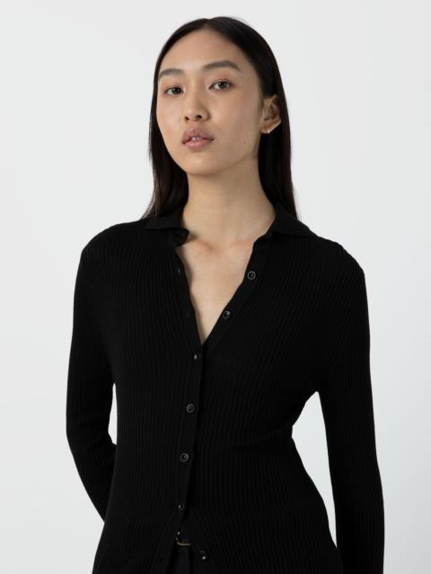 Mulberry Silk Rib Cardigan