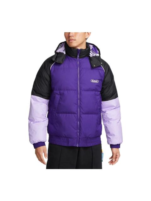 Nike Nike LeBron color block puffer jacket 'Purple' DQ6141-547