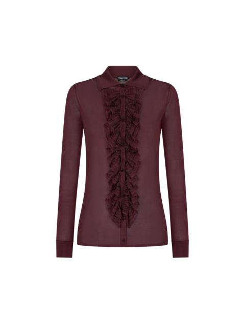 TOM FORD RUFFLE KNIT SHIRT