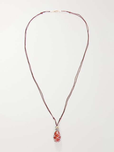 ROXANNE ASSOULIN The Net Stone Carnelian Pendant Necklace
