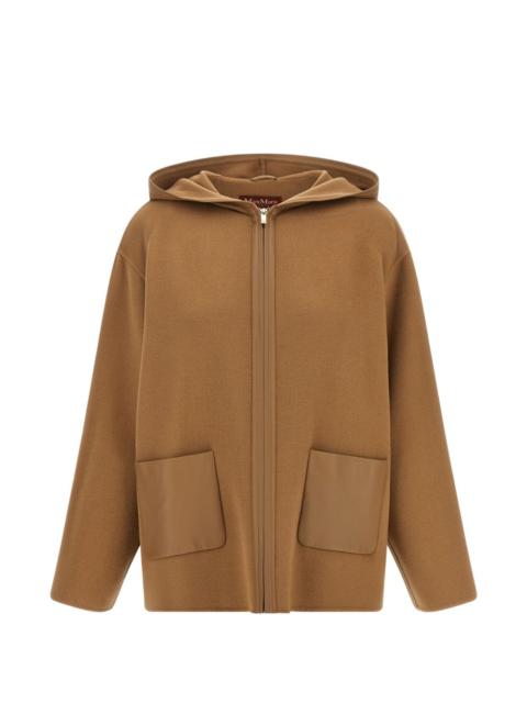 Max Mara hooded zip-up coat