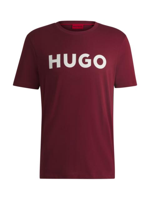 HUGO REGULAR-FIT T-SHIRT IN COTTON JERSEY WITH LOGO PRINT