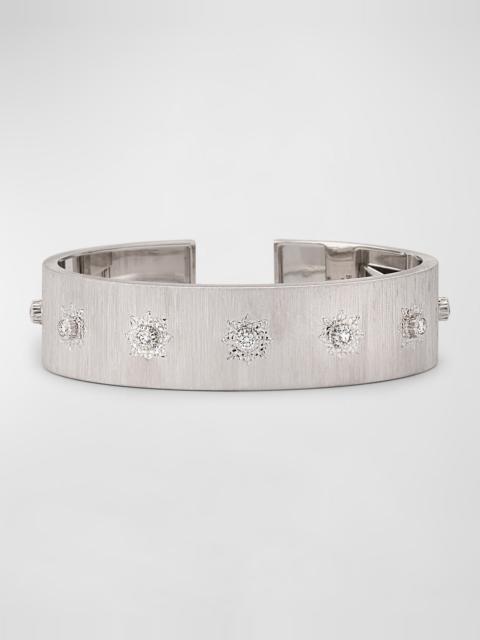 Buccellati Macri Classica 18K White Gold Diamond Cuff, 15.5mm