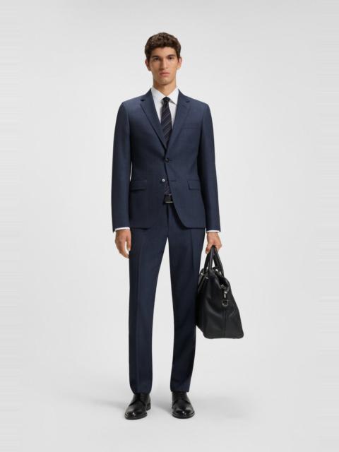 BOSS TWO-PIECE SLIM-FIT SUIT IN PATTERNED STRETCH WOOL