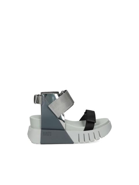 UNITED NUDE Delta Run metallic touch-strap sandals