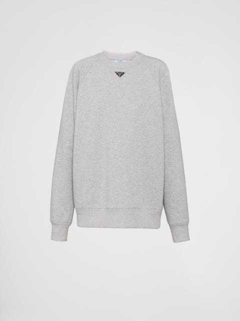 Long-sleeved cotton sweatshirt
