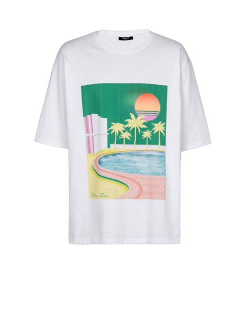 Loose Balmain Postcard printed T-shirt