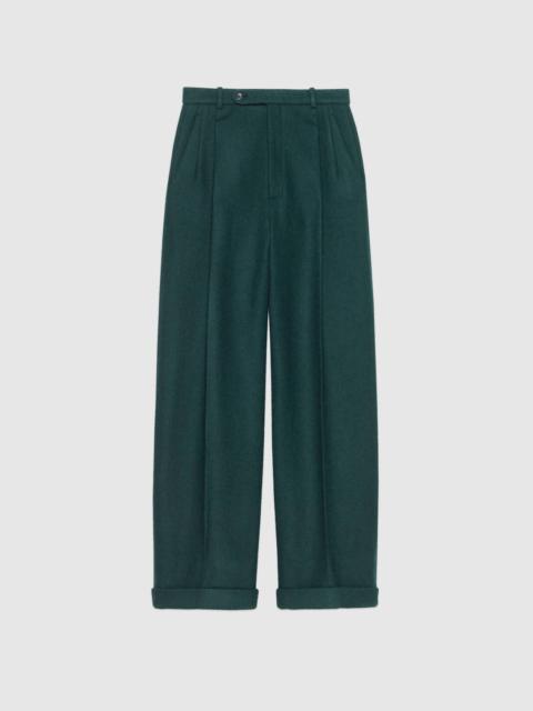 GUCCI Felted wool wide-leg pant