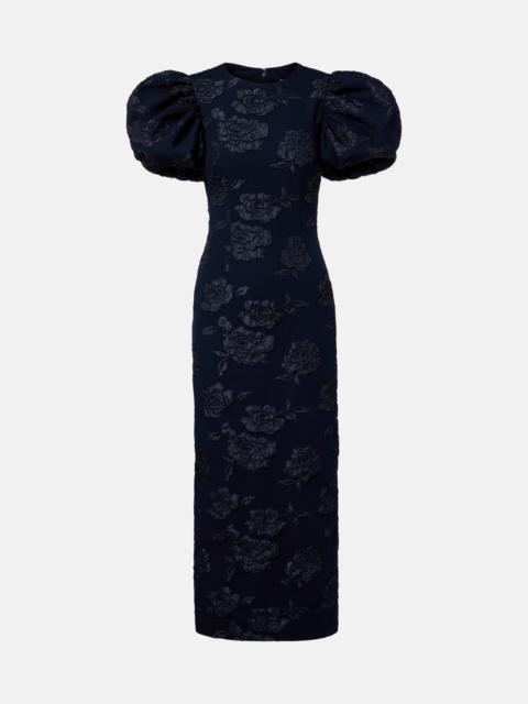 ROTATE Ruby jacquard midi dress