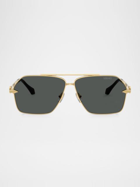 VERSACE Men's VE2284 Aviator Sunglasses