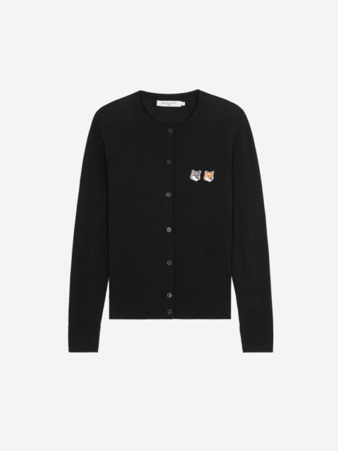 Maison Kitsuné DOUBLE FOX HEAD PATCH R-NECK CARDIGAN