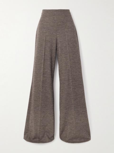 Ralph Lauren Isaiah Houndstooth Wool Wide-leg Pants