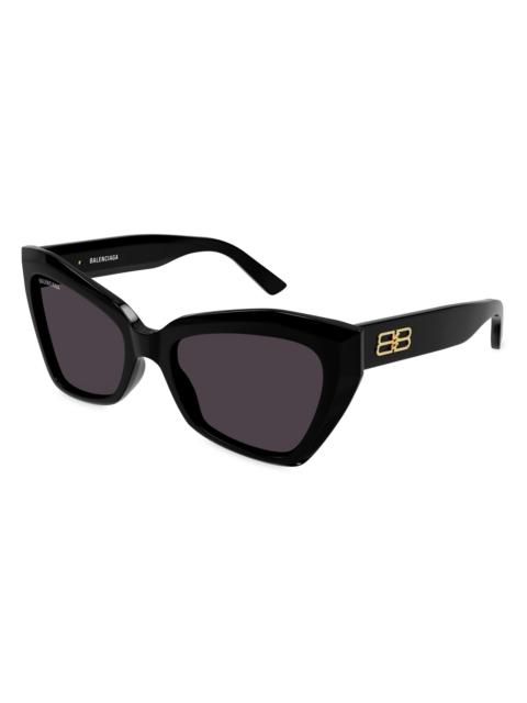 BALENCIAGA Women's Rive Gauche 56MM Butterfly Sunglasses - Black