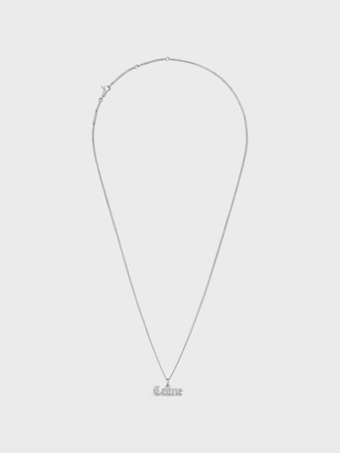 CELINE Celine Gothic Necklace in Sterling Silver with Rhodium Finish