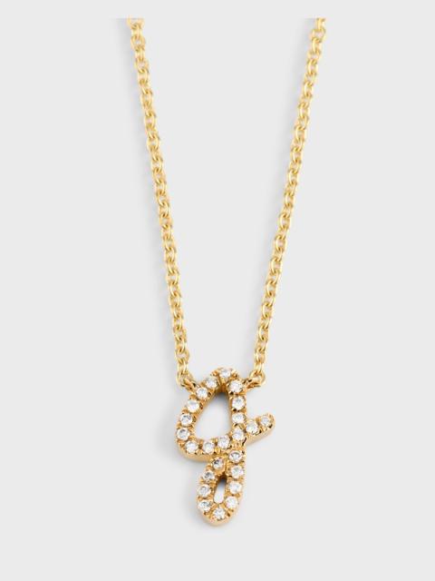 SYDNEY EVAN 14k Diamond Pave Initial Necklace