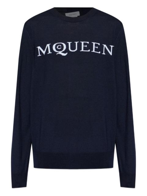 Alexander McQueen intarsia-knit logo sweater