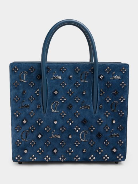 Christian Louboutin Paloma Medium Top-Handle Bag in Suede with Loubinthesky Spikes