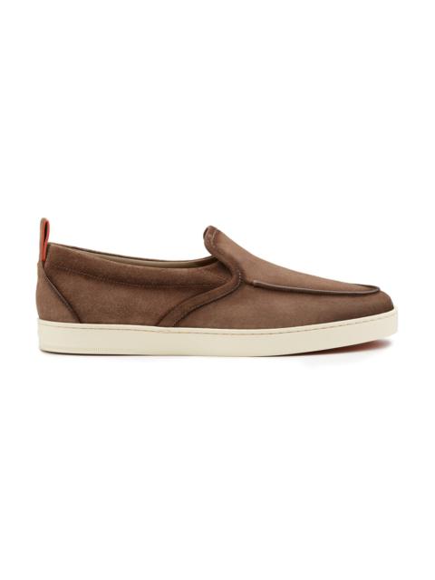 Santoni Men's dark brown suede Weekend loafer