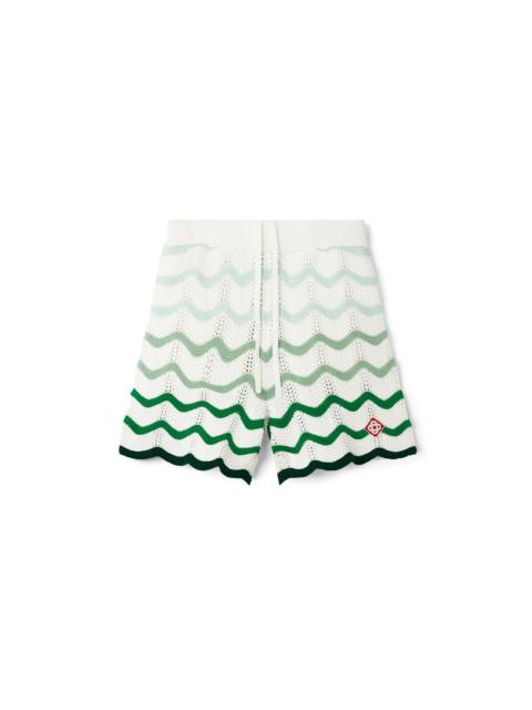 CASABLANCA Wavy Gradient Crochet Shorts | Casablanca Paris