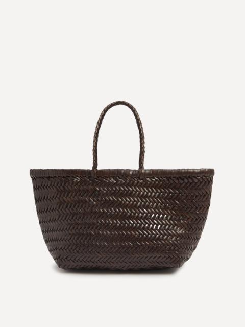 DRAGON DIFFUSION Bamboo Triple Jump Small Woven Leather Tote Bag