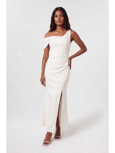 KAREN MILLEN Satin Back Crepe Tailored Maxi Dress