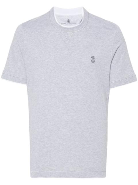Brunello Cucinelli logo-embroidered T-shirt