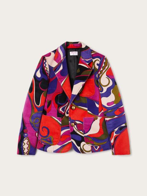 PUCCI ORCHIDEE PRINT VELVET JACKET