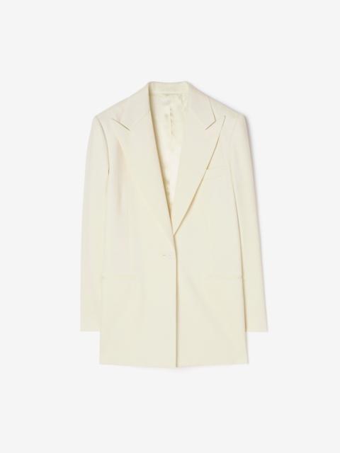 Burberry Pinstriped Wool Tailored Jacket