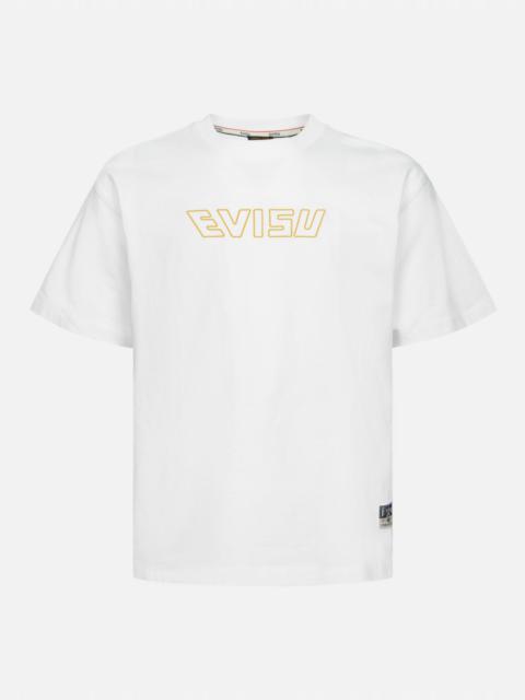 EVISU LOGO EMBROIDERY AND "SOARING SEAGULL AND DANCING CARP" PRINT RELAX FIT T-SHIRT