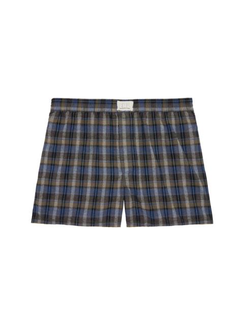 ERL Gray & Navy Plaid Boxer Shorts