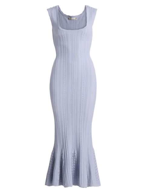 LoveShackFancy Women's Tayleen Pointelle Midi-Dress - Moonwash