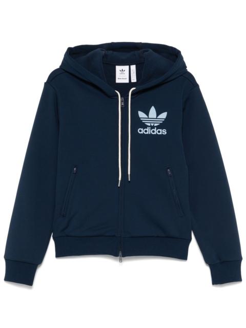 adidas x Wales Bonner logo-flocked hoodie