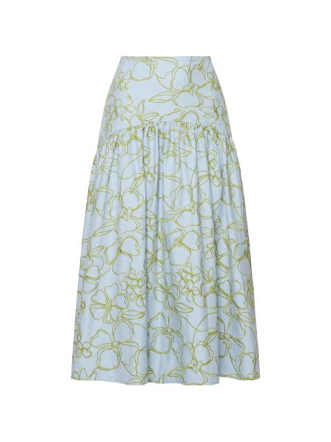 Cinq à Sept Zoanne floral midi skirt