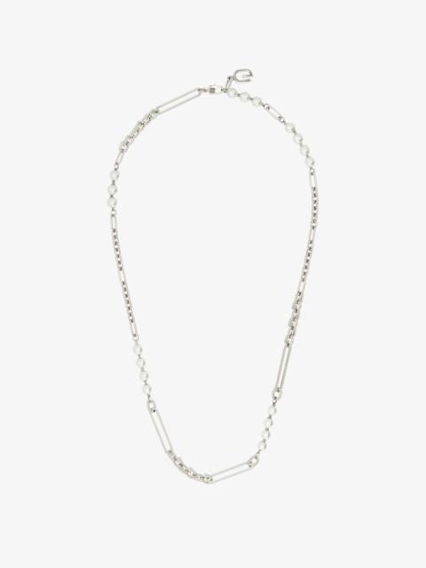 Givenchy G LINK NECKLACE IN METAL WITH PEARLS