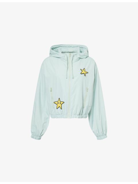 COACH Coach x Brain Dead Graphic-Patch Hooded Shell Jacket