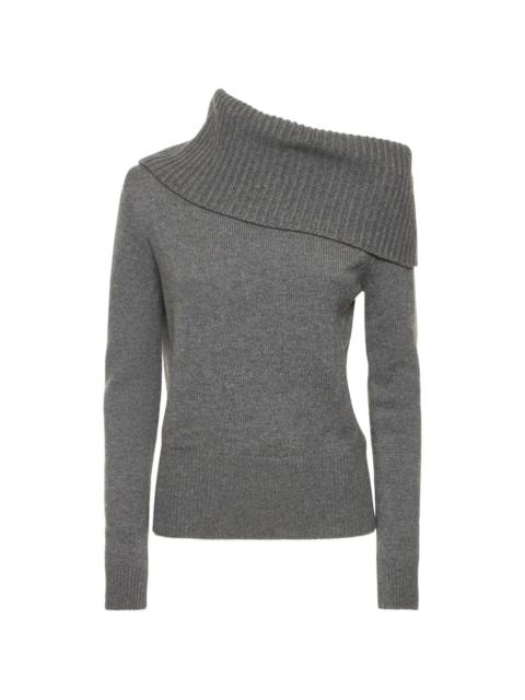 MICHAEL KORS asymmetric one-shoulder cashmere sweater