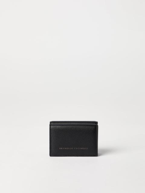Brunello Cucinelli Grained leather trifold wallet
